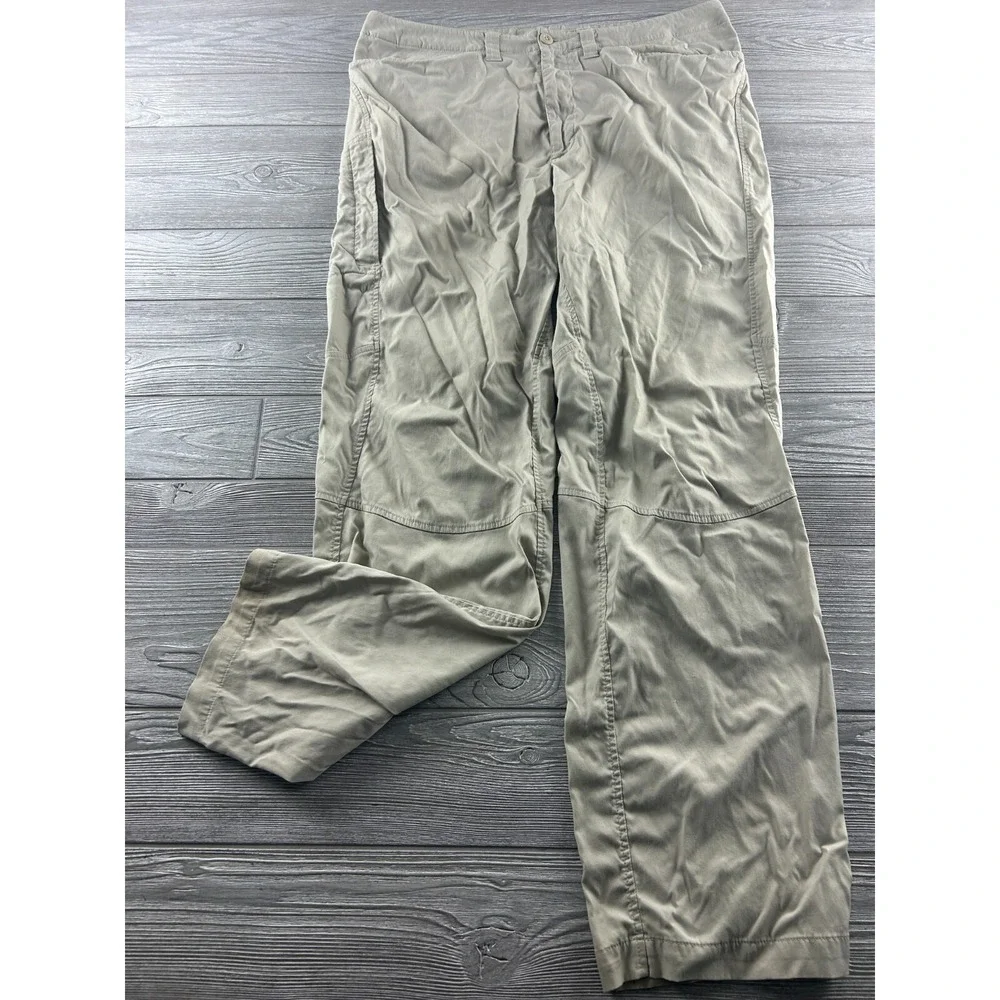 Patagonia GI II Pants Mens 38 Khaki Hiking Nylon Climbing Zip Cargo Pockets